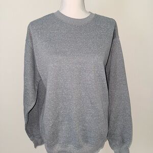 Heather Gray Knit Crewneck Sweater
